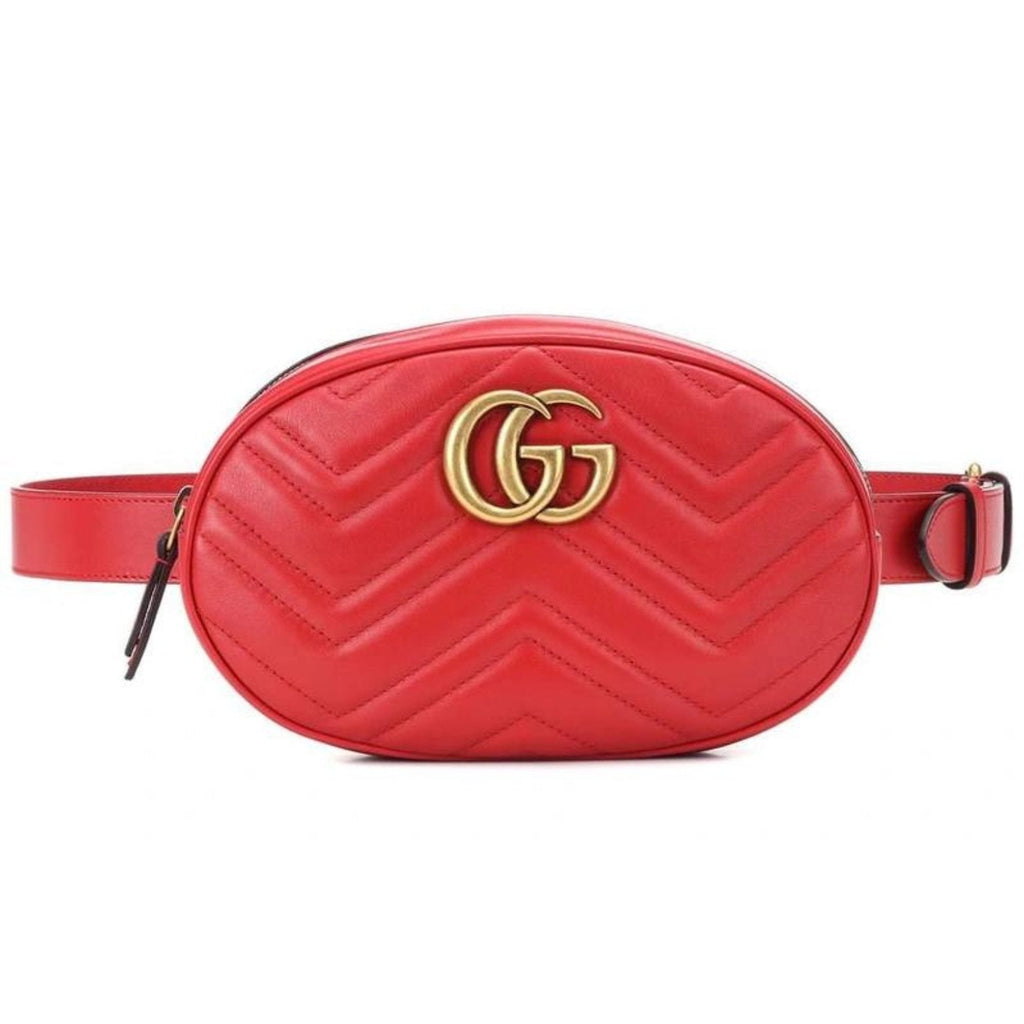 Gucci GG Marmont Belt Bag Matelasse Red