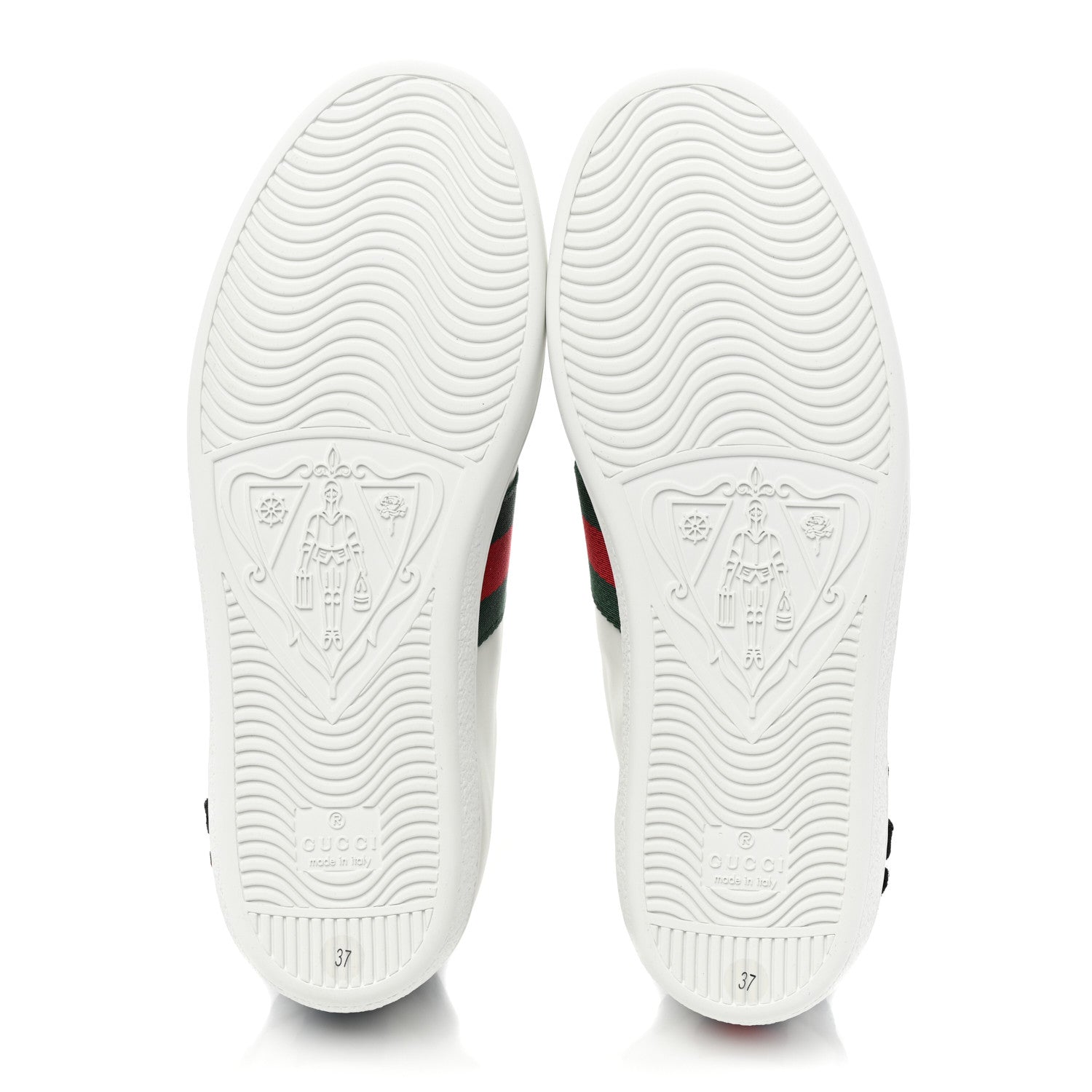 Gucci Calfskin Web Floral Embroidered Womens Ace Sneakers
