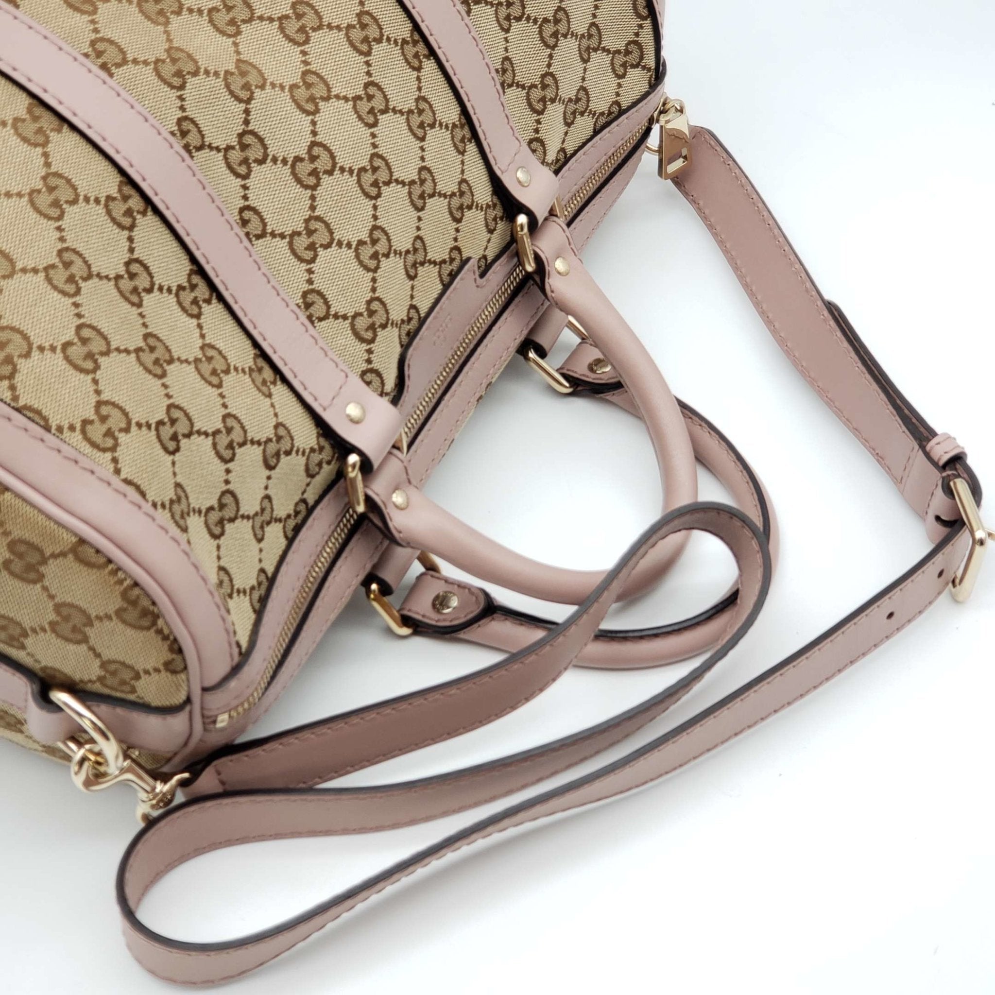 Gucci Canvas Vintage MeDiorum Boston Shoulder, Crossbody & Hand Bag