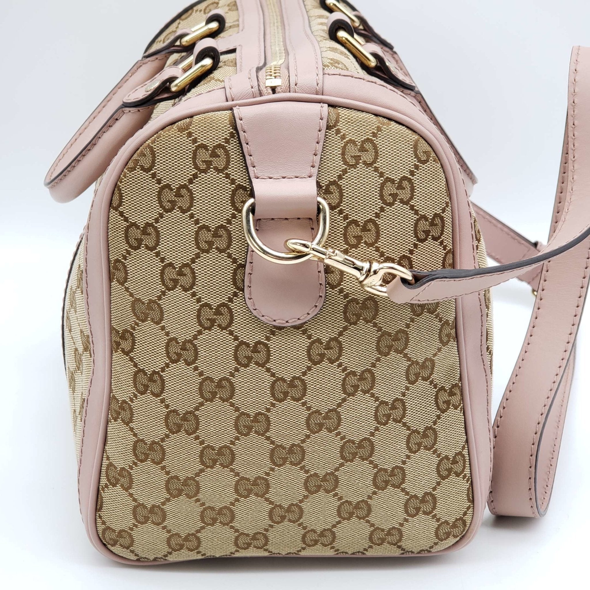Gucci Canvas Vintage MeDiorum Boston Shoulder, Crossbody & Hand Bag