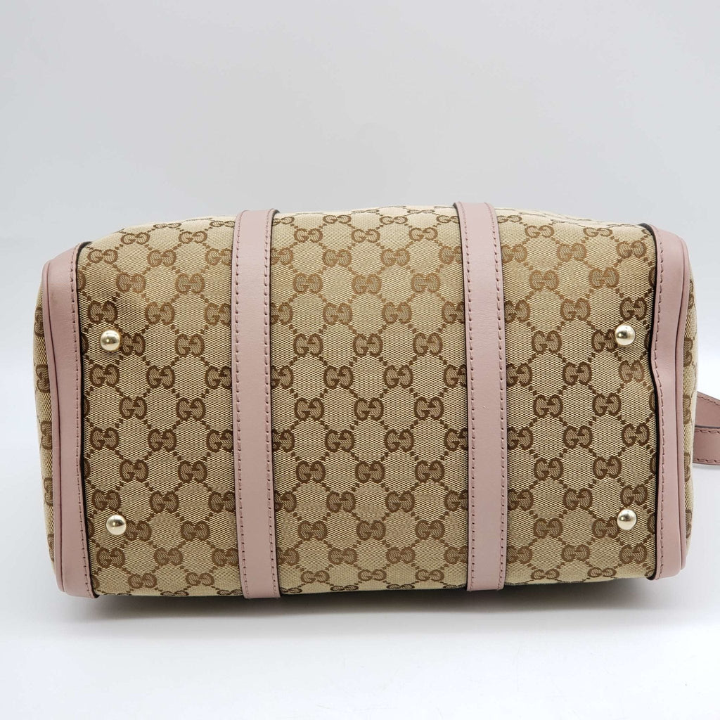 Gucci Canvas Vintage MeDiorum Boston Shoulder, Crossbody & Hand Bag