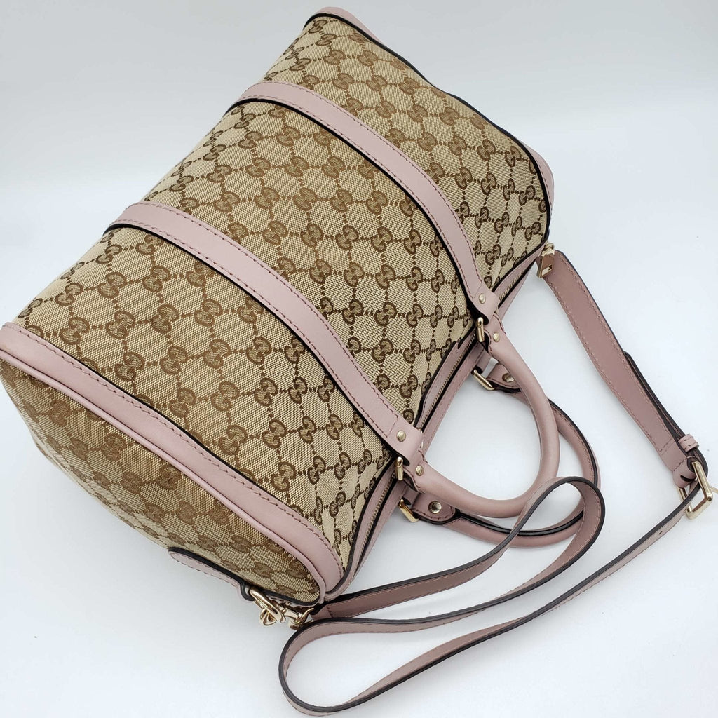 Gucci Canvas Vintage MeDiorum Boston Shoulder, Crossbody & Hand Bag