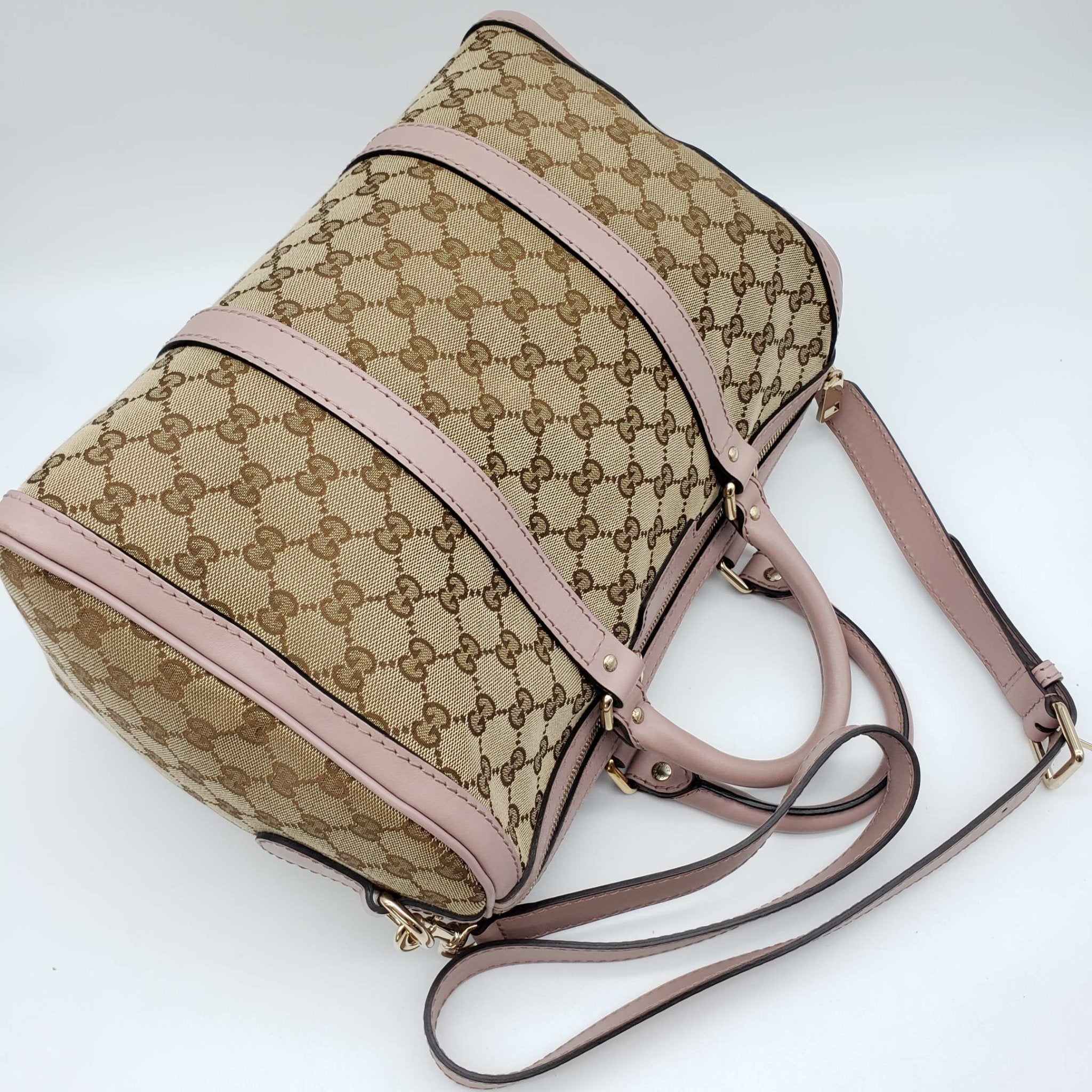 Gucci Canvas Vintage MeDiorum Boston Shoulder, Crossbody & Hand Bag