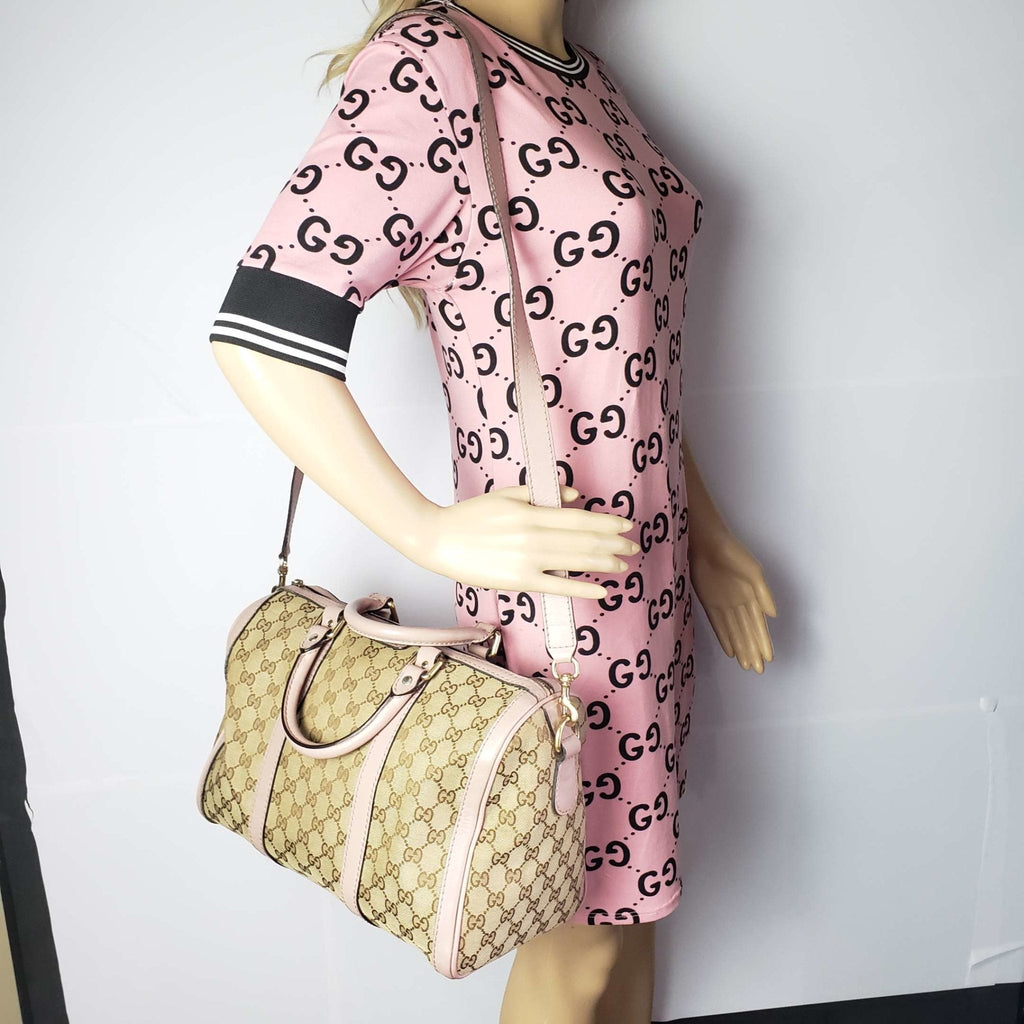 Gucci Canvas Vintage MeDiorum Boston Shoulder, Crossbody & Hand Bag