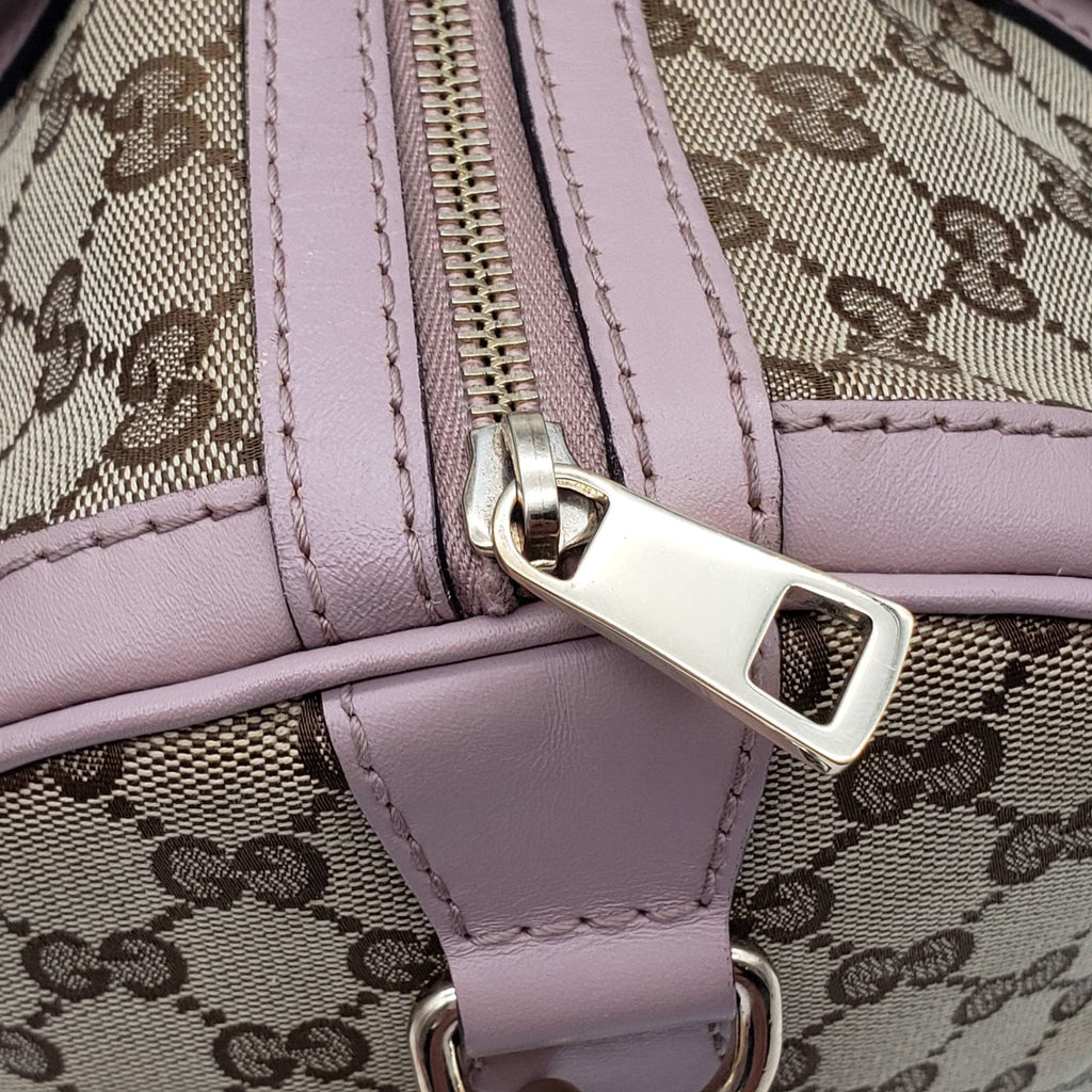 Gucci Canvas Vintage MeDiorum Boston Shoulder, Crossbody & Hand Bag