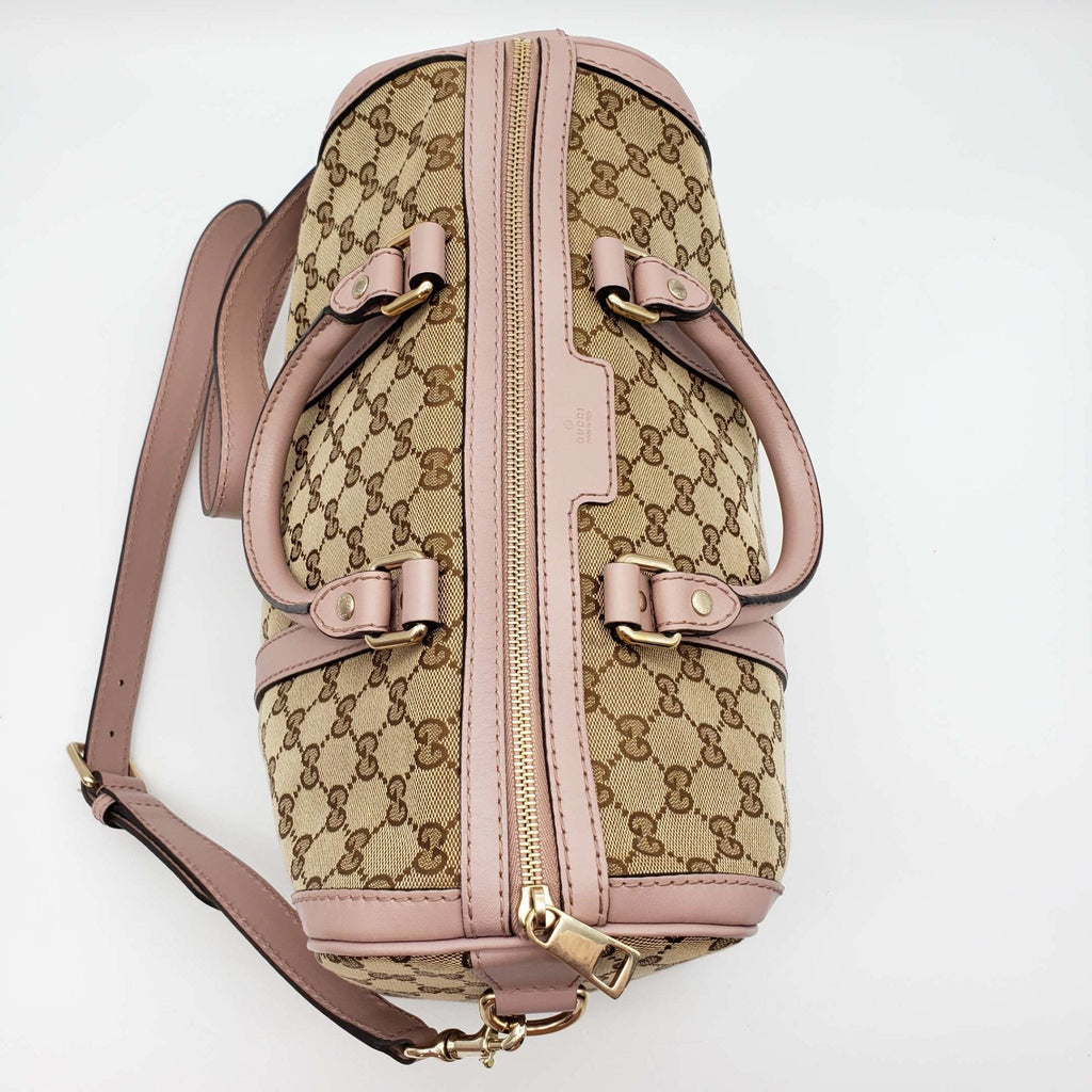Gucci Canvas Vintage MeDiorum Boston Shoulder, Crossbody & Hand Bag