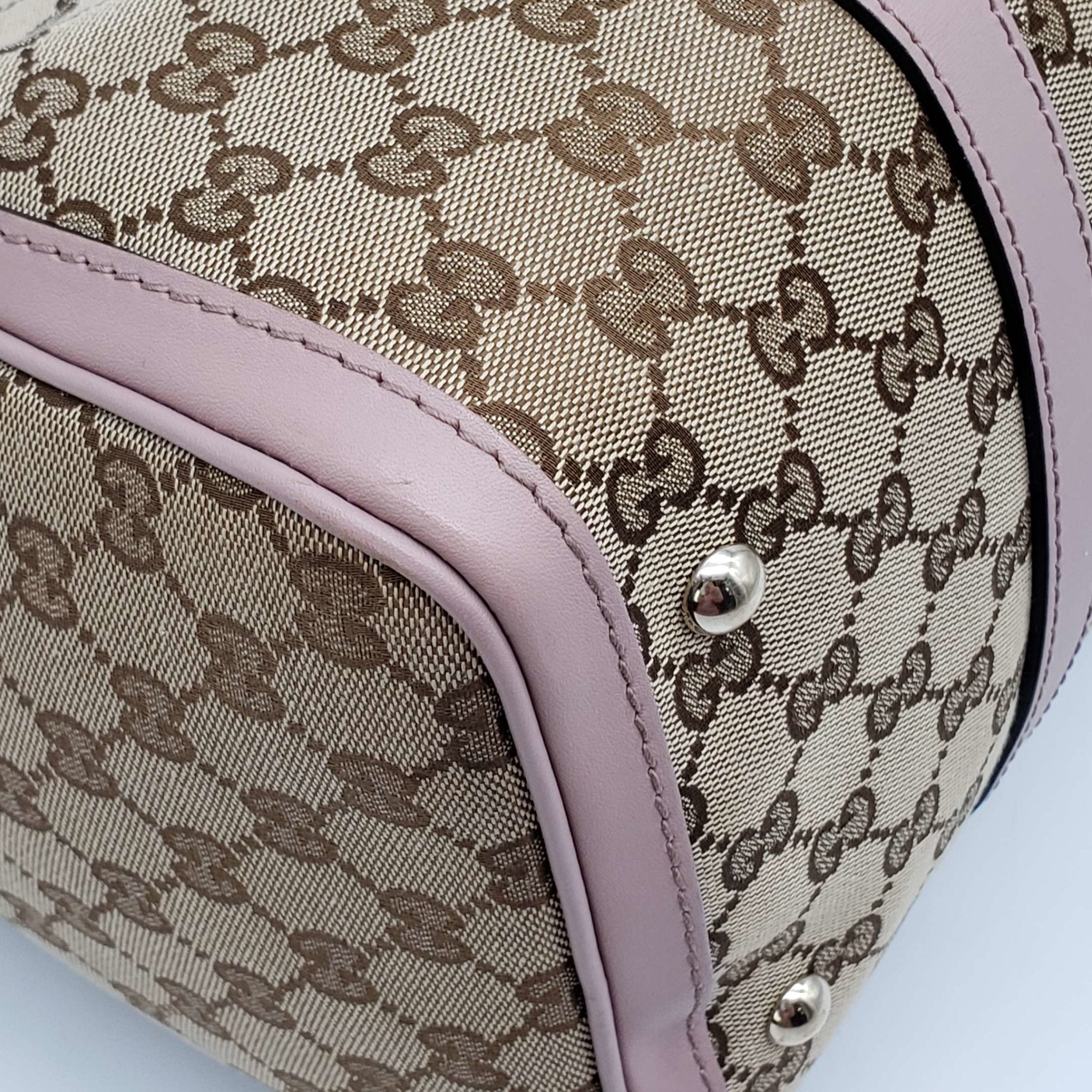 Gucci Canvas Vintage MeDiorum Boston Shoulder, Crossbody & Hand Bag