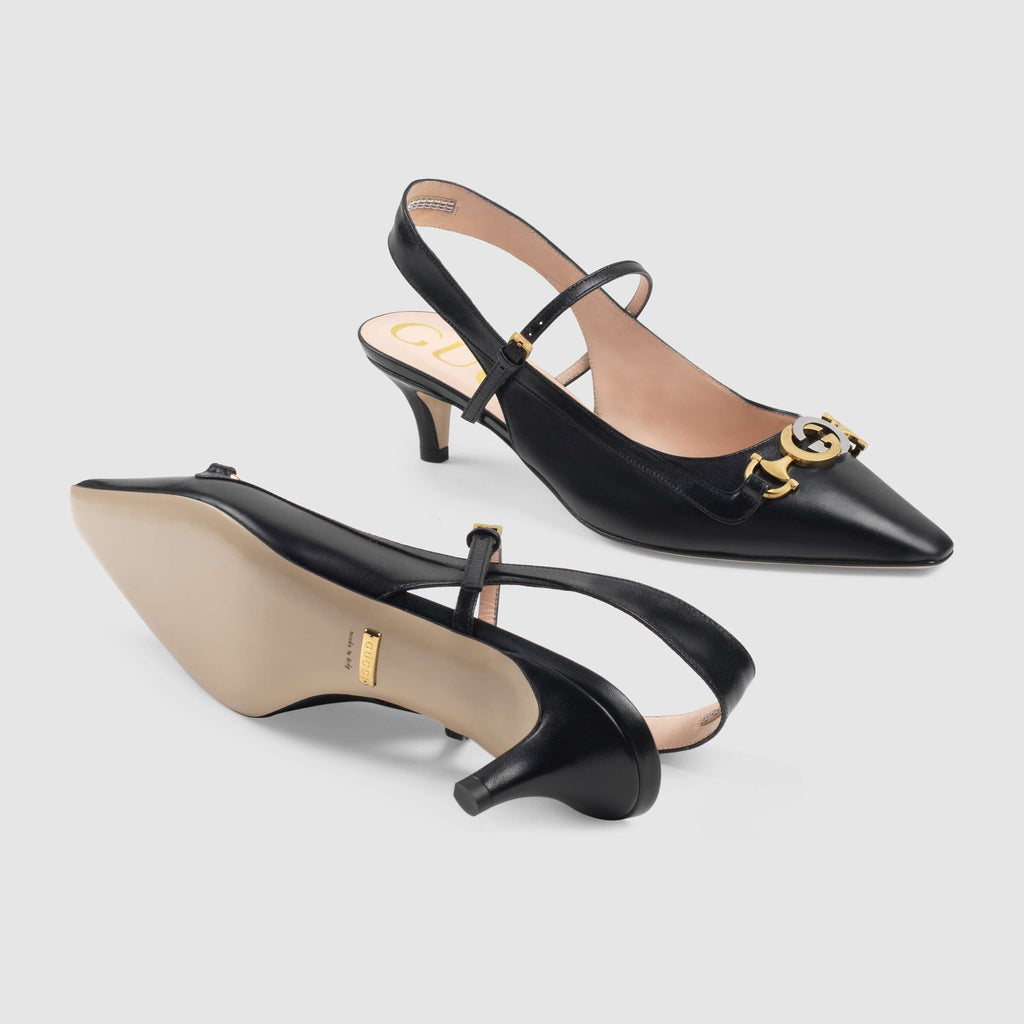 Gucci Decollete Leather Slingback Pump