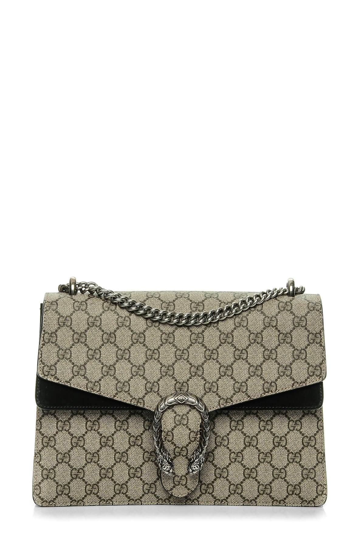 Dionysus GG Supreme Medium Shoulder Bag Black
