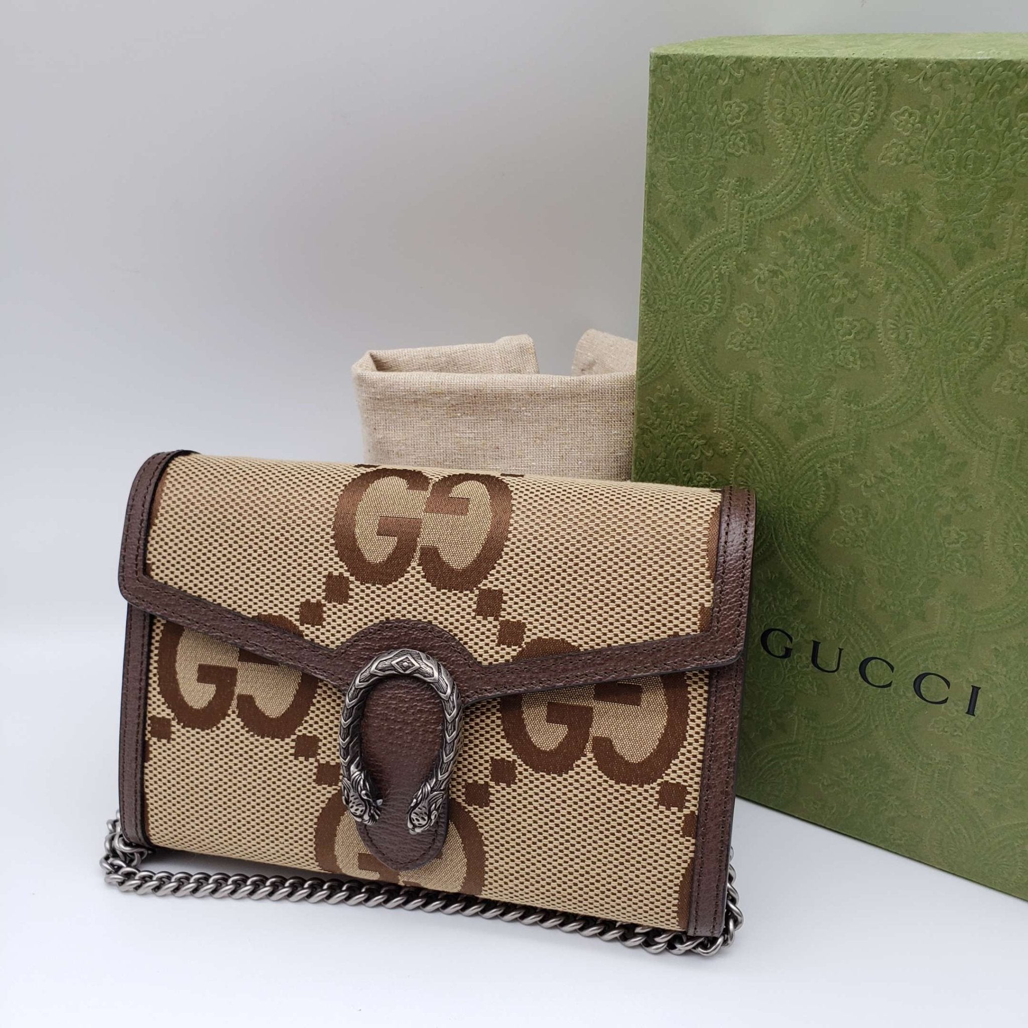 Gucci Dioronysus Jumbo Gucci Wallet on Chain Crossbody Bag