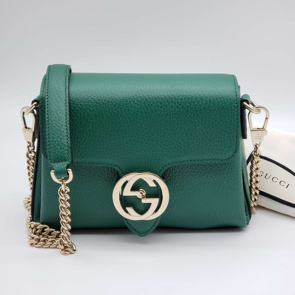 Gucci Gucci Interlocking Green Crossbody and Shoulder Bag