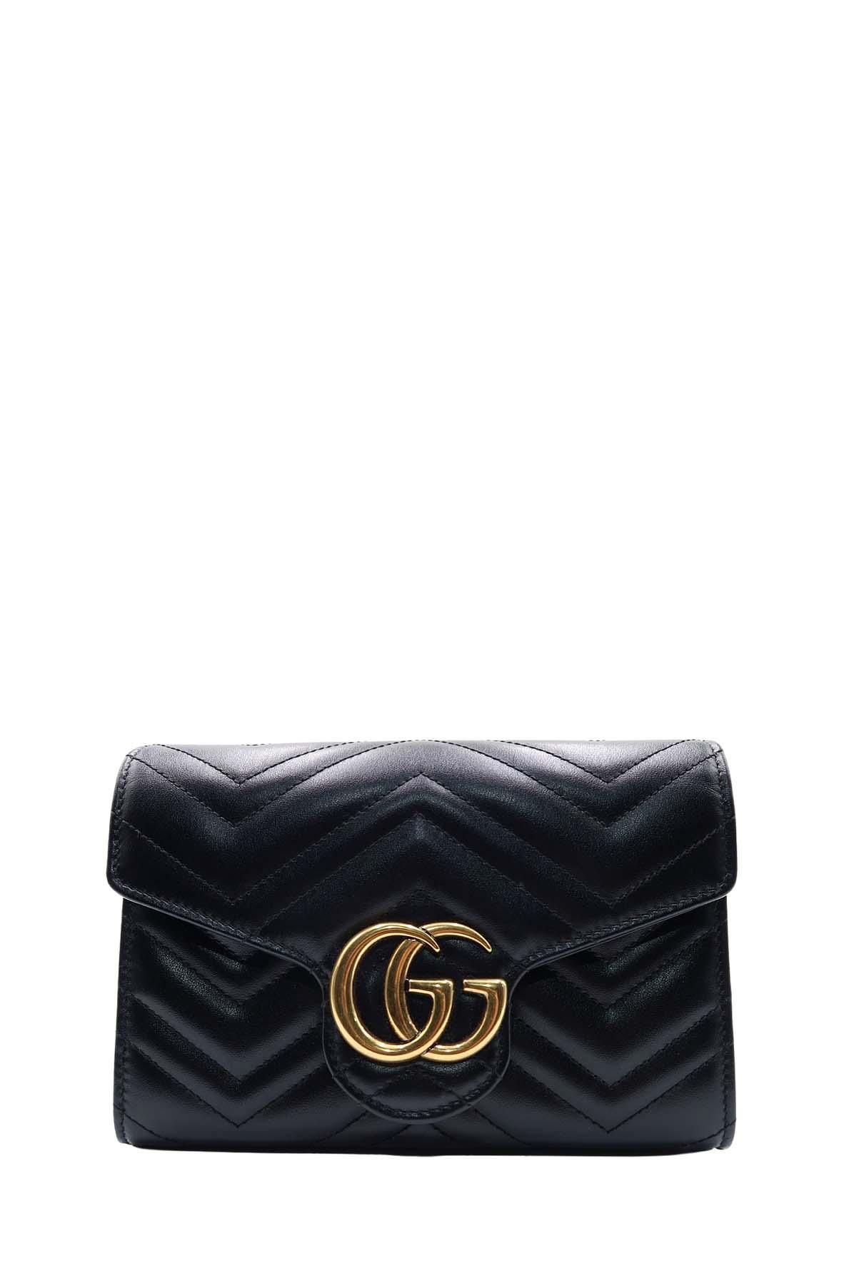 Gucci Marmont Matelasse Mini Crossbody Bag Black