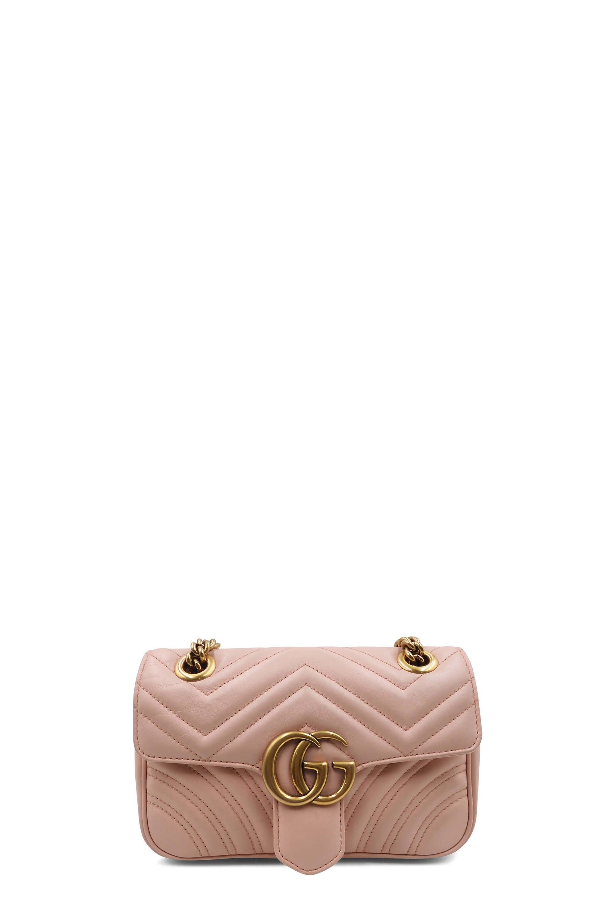 GG Marmont Mini Matelasse Shoulder Bag Pink