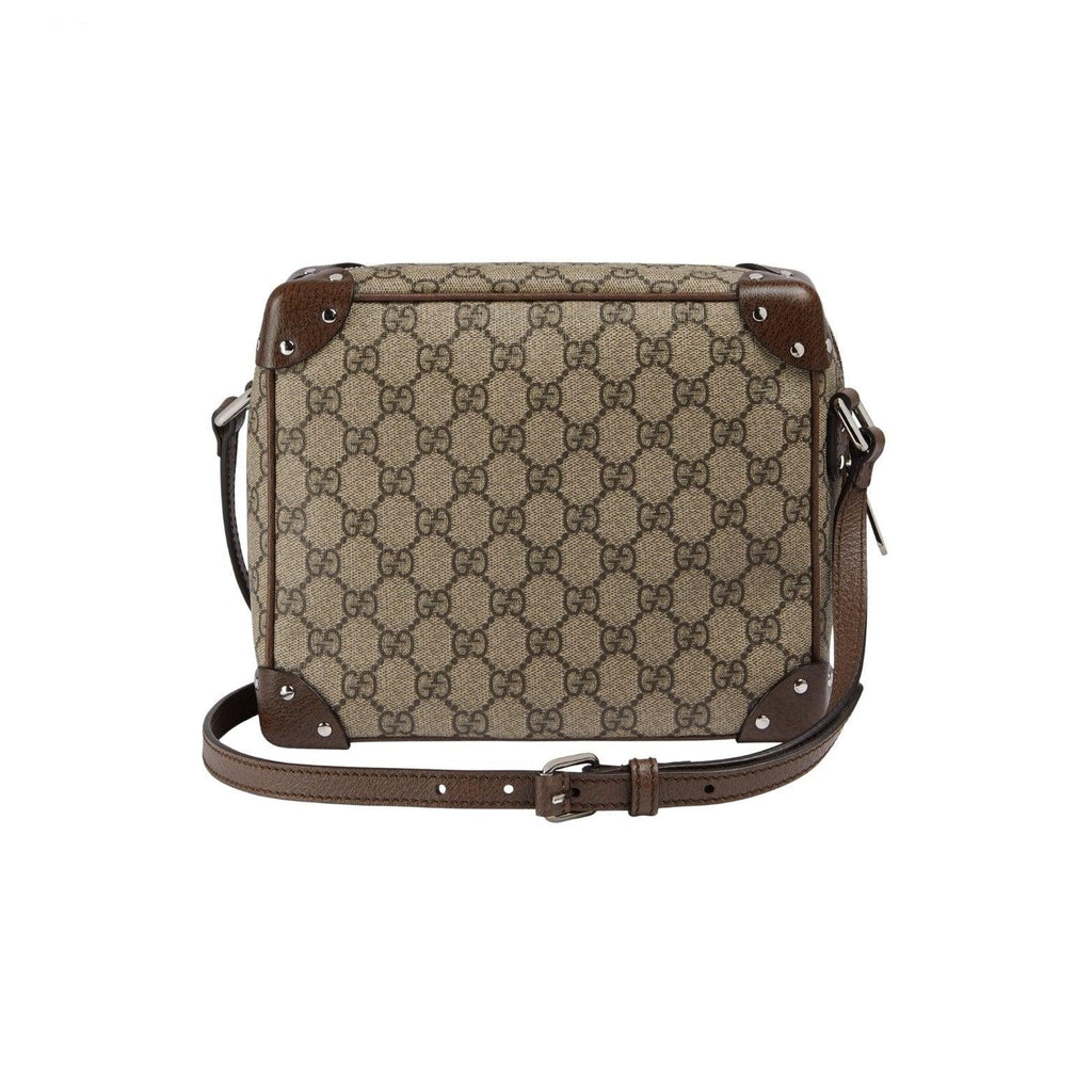GUCCI GG Shoulder Bag With Leather Details