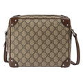 GUCCI GG Shoulder Bag With Leather Details