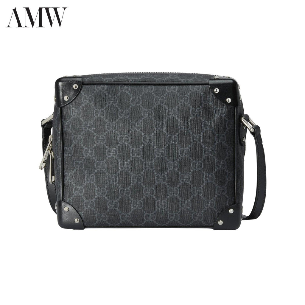 GUCCI GG Shoulder Bag With Leather Details
