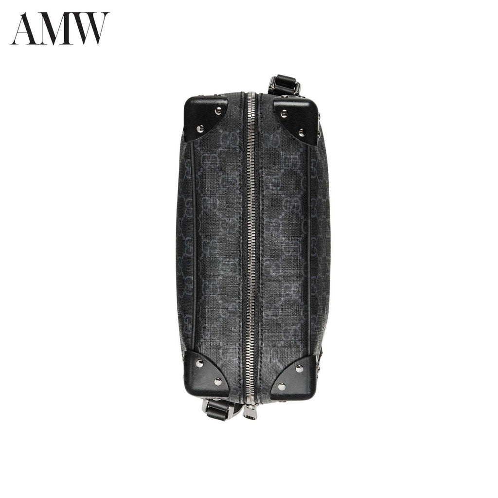 GUCCI GG Shoulder Bag With Leather Details