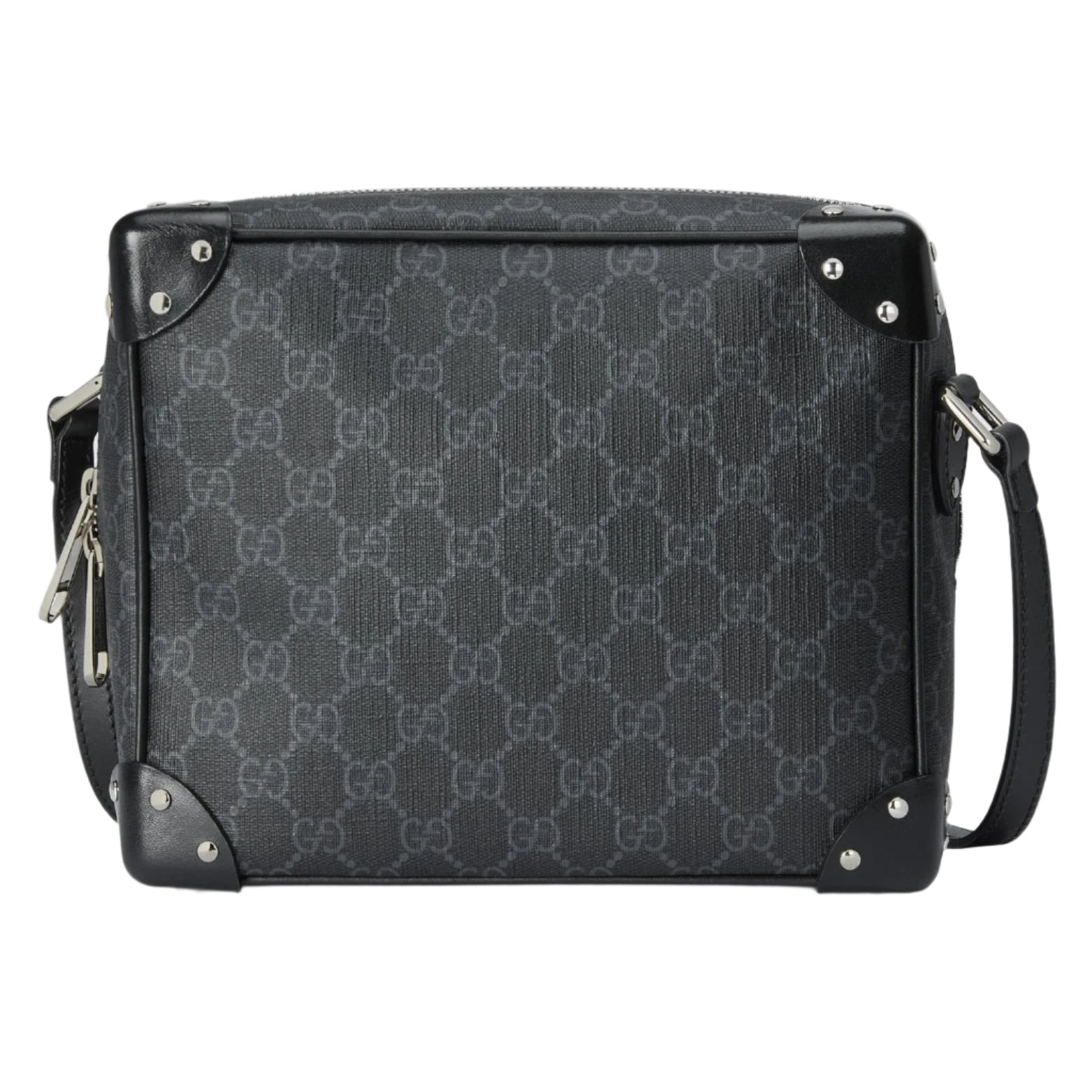 GUCCI GG Shoulder Bag With Leather Details