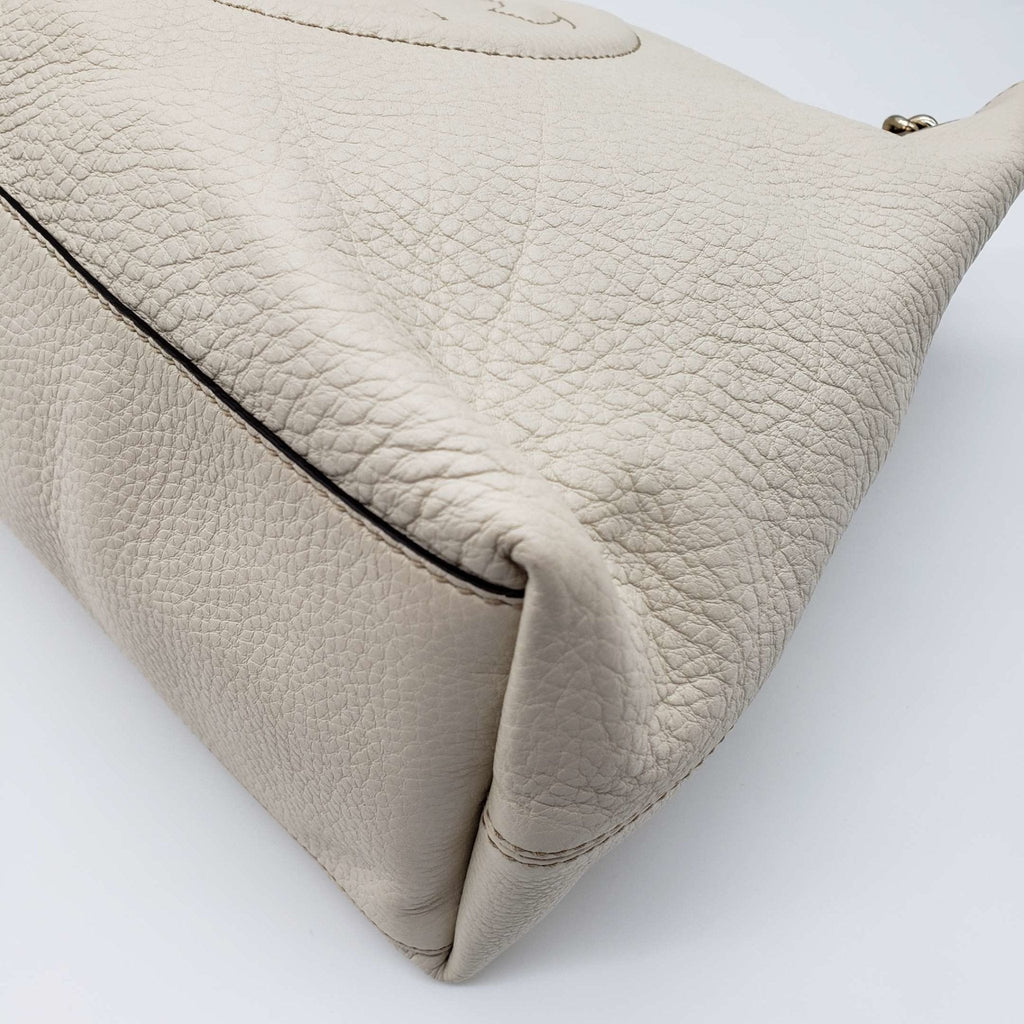 Gucci GG Soho on Chain Medium White Shoulder Bag