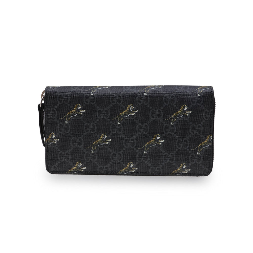 GUCCI GG Tiger Zip-Around Wallet