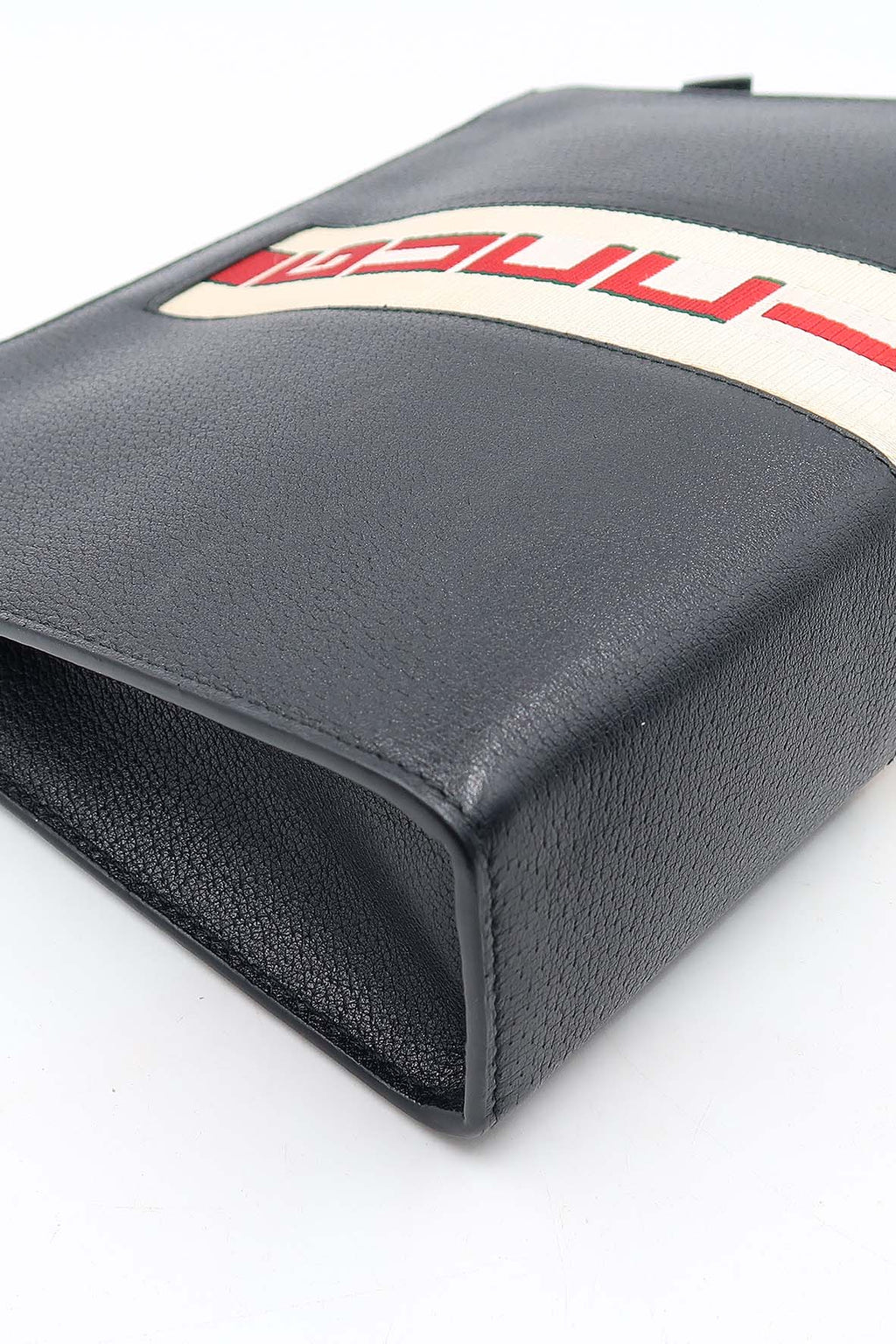 Gucci Jacquard RiBurberryon Clutch Black