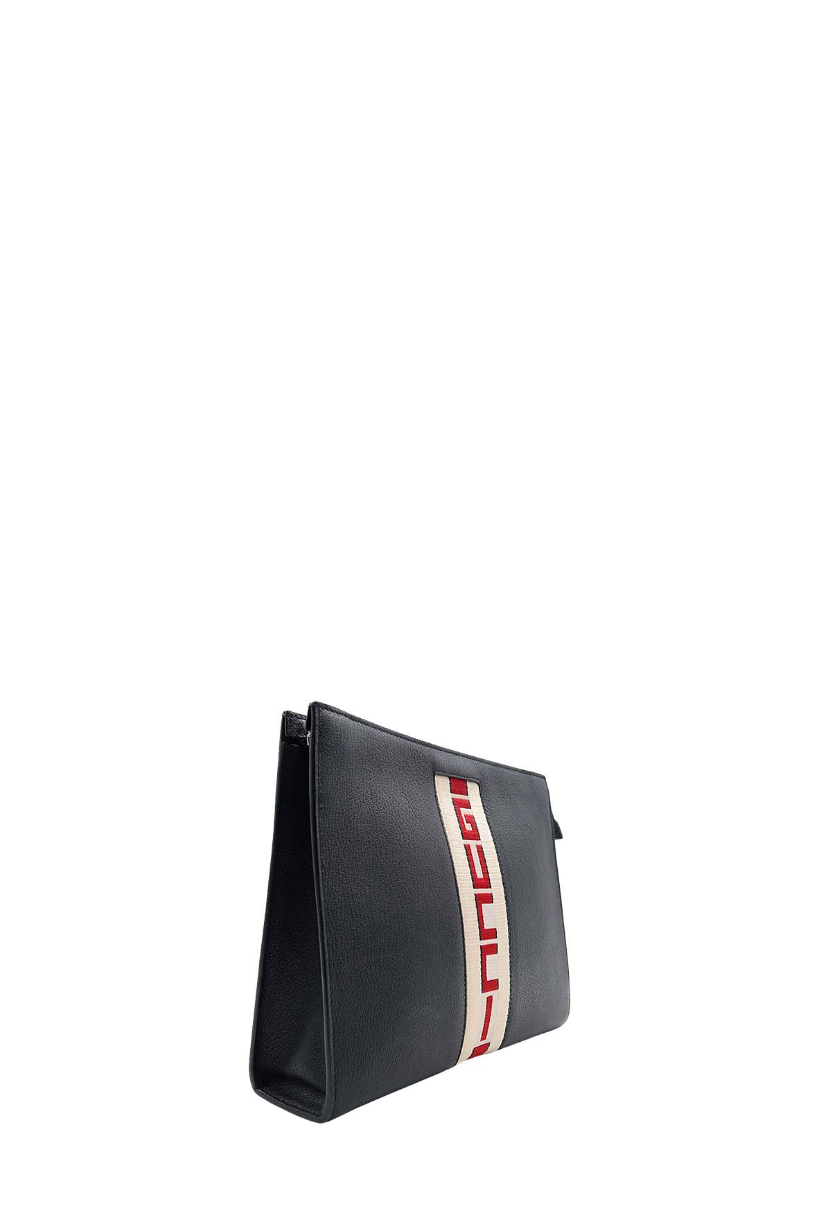 Gucci Jacquard RiBurberryon Clutch Black