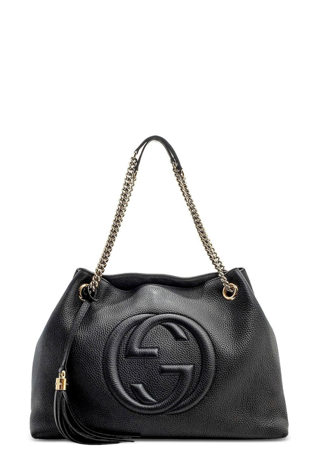Medium Soho Chain Shoulder Bag Black