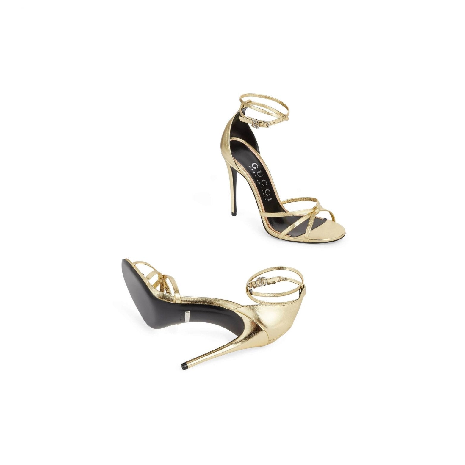 GUCCI Metallic-finish Strapped Sandals