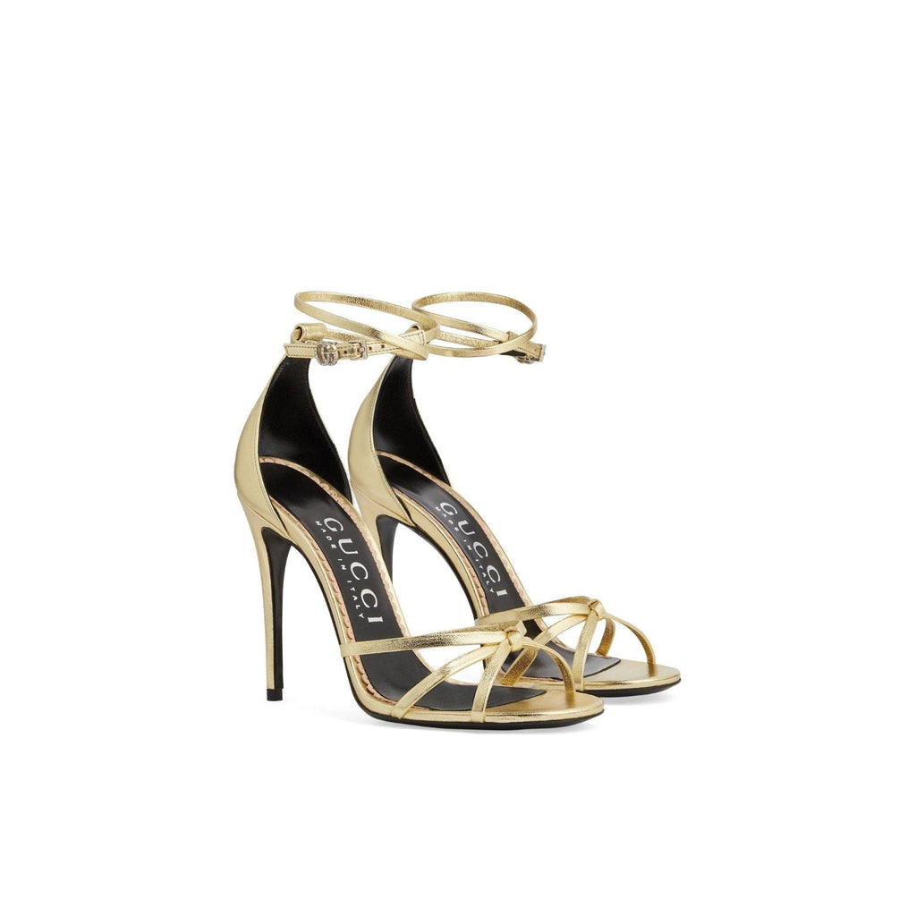 GUCCI Metallic-finish Strapped Sandals