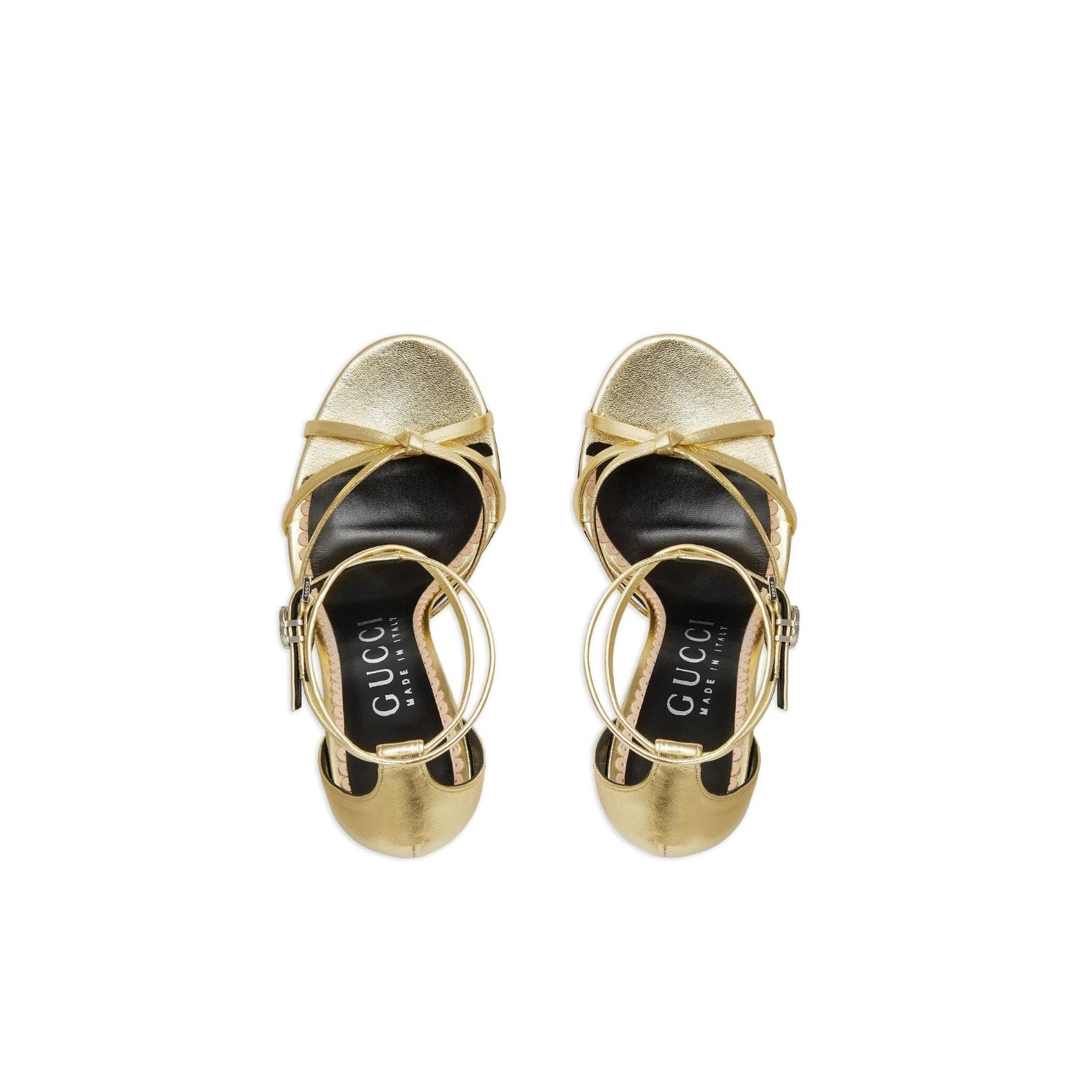 GUCCI Metallic-finish Strapped Sandals