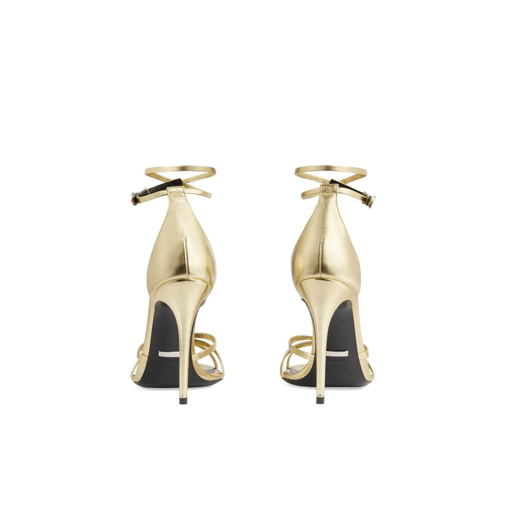 GUCCI Metallic-finish Strapped Sandals