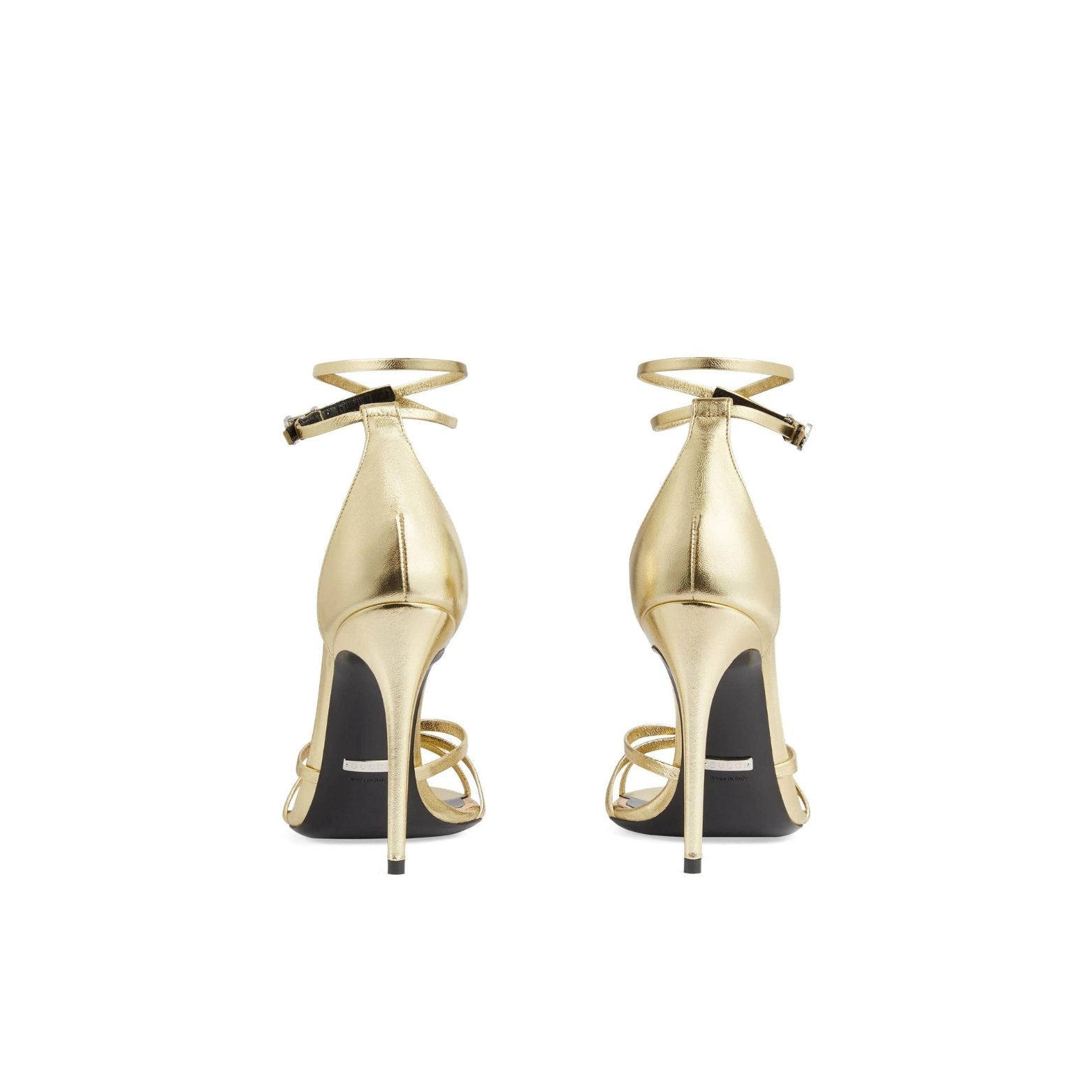 GUCCI Metallic-finish Strapped Sandals