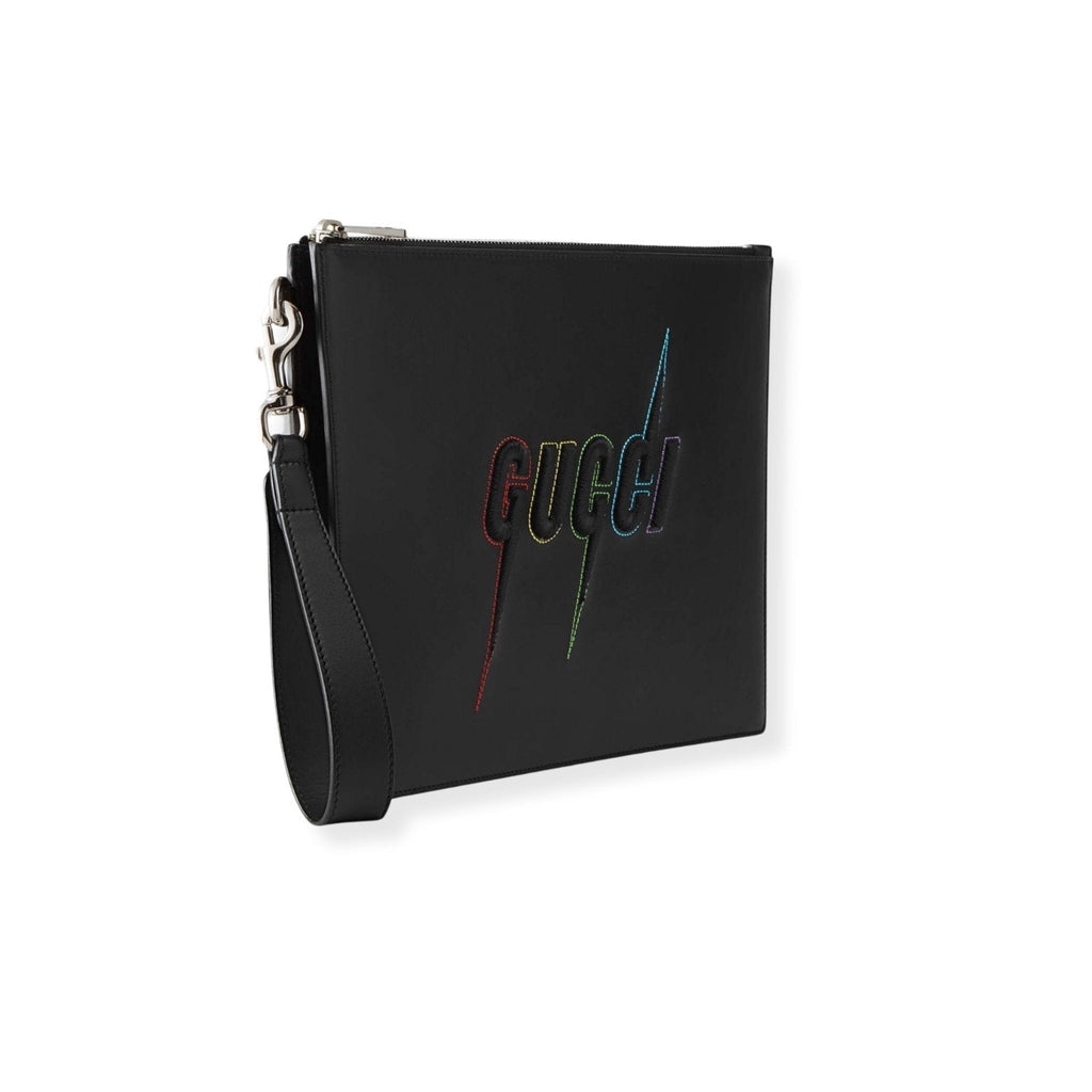 GUCCI Pouch with Gucci Blade Embroidery