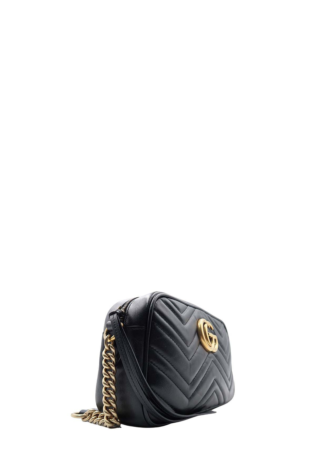 Small GG Marmont Matelasse Shoulder Bag Black