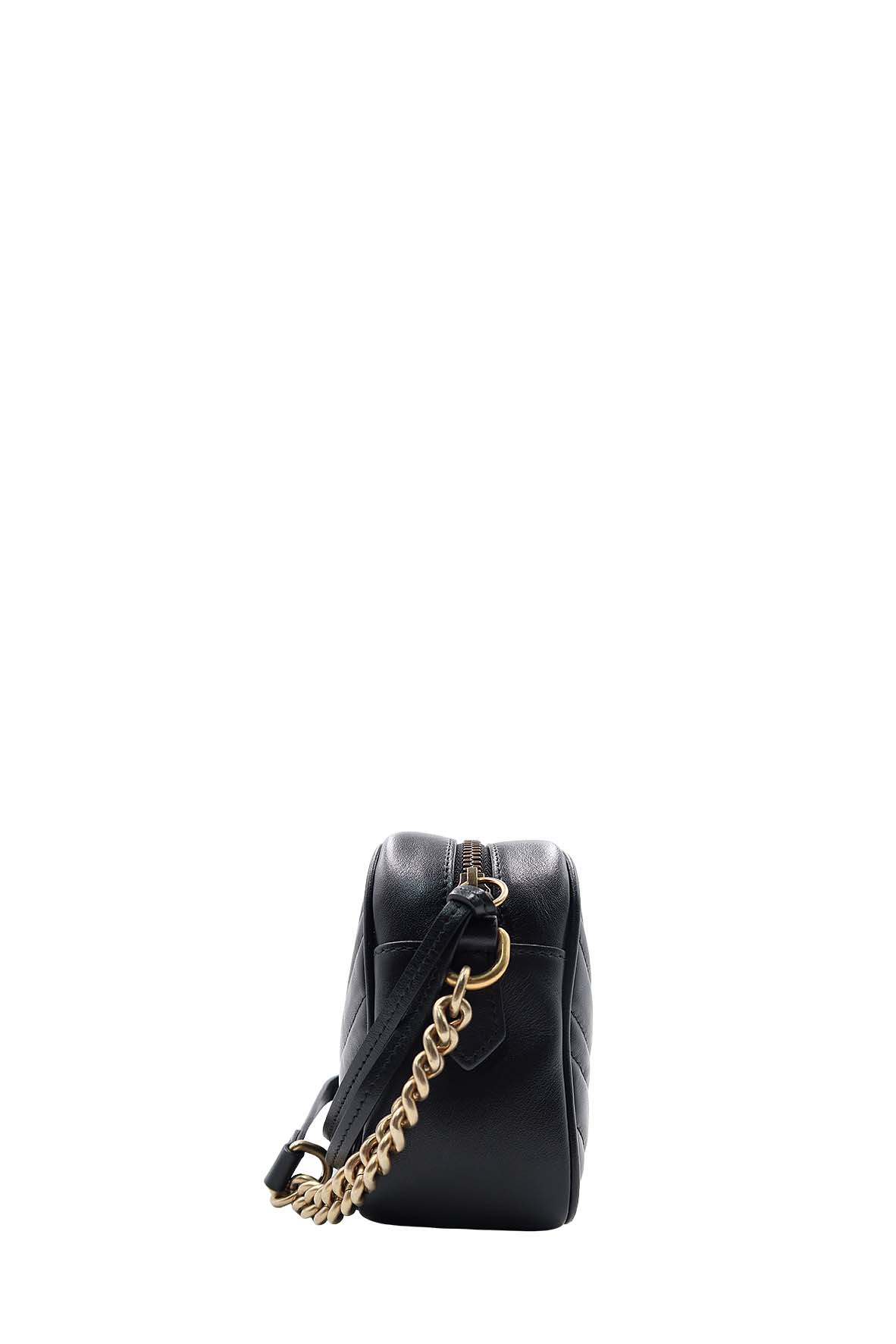 Small GG Marmont Matelasse Shoulder Bag Black