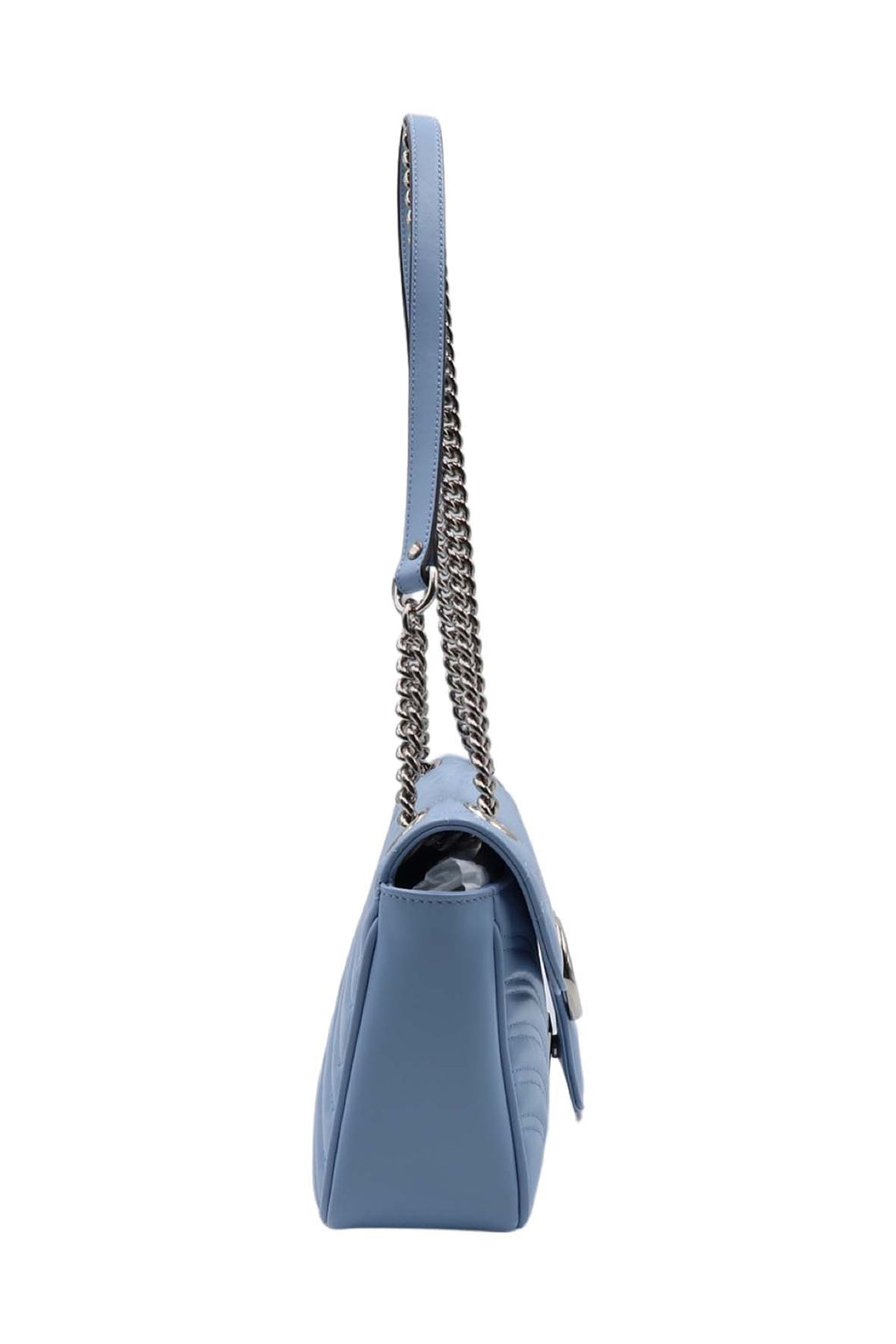 Small GG Marmont Matelasse Shoulder Bag PorCelinelain Light Blue