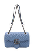 Small GG Marmont Matelasse Shoulder Bag PorCelinelain Light Blue