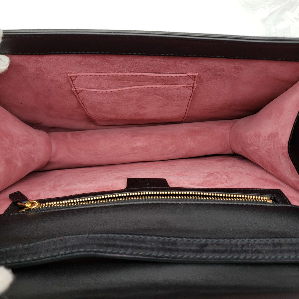 Gucci SyLouis Vuittonie Black Satin and Crystal Vintage Web Shoulder Bag