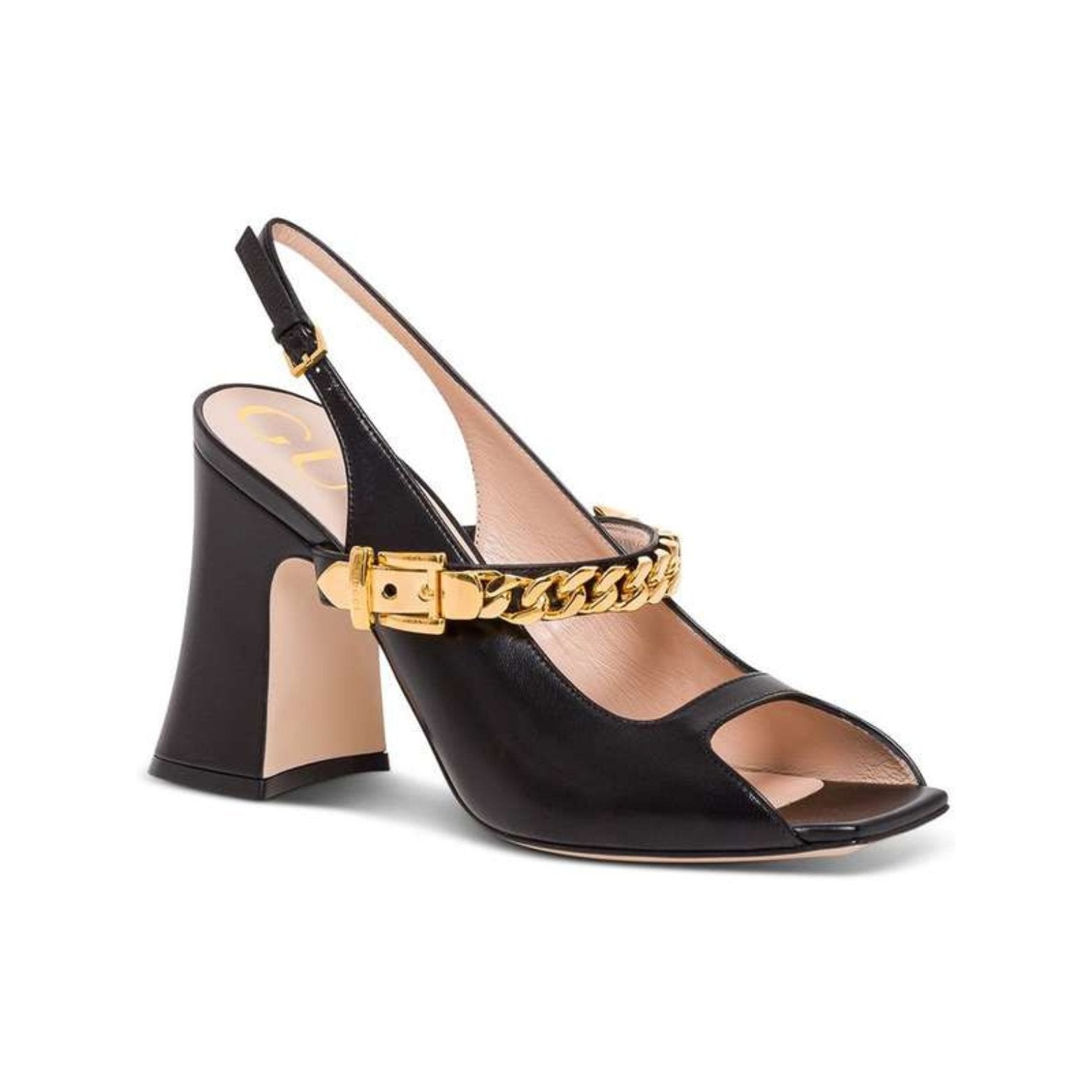 Gucci Sylvie chain-embellished sandal heels