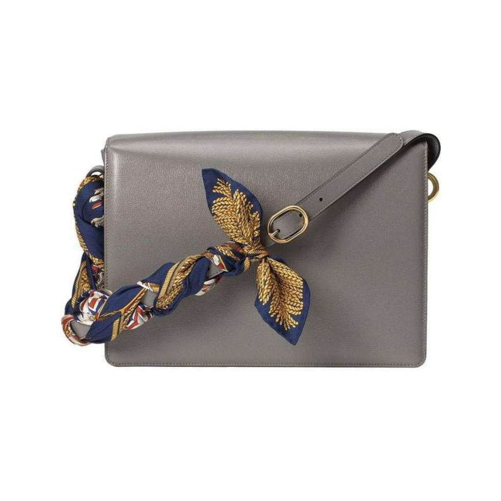 Gucci Torchon Gray Scarf Angled Shoulder Bag