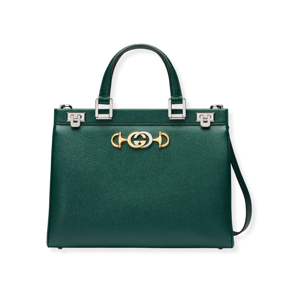 GUCCI Zumi Grainy Leather Medium Top Handle Bag
