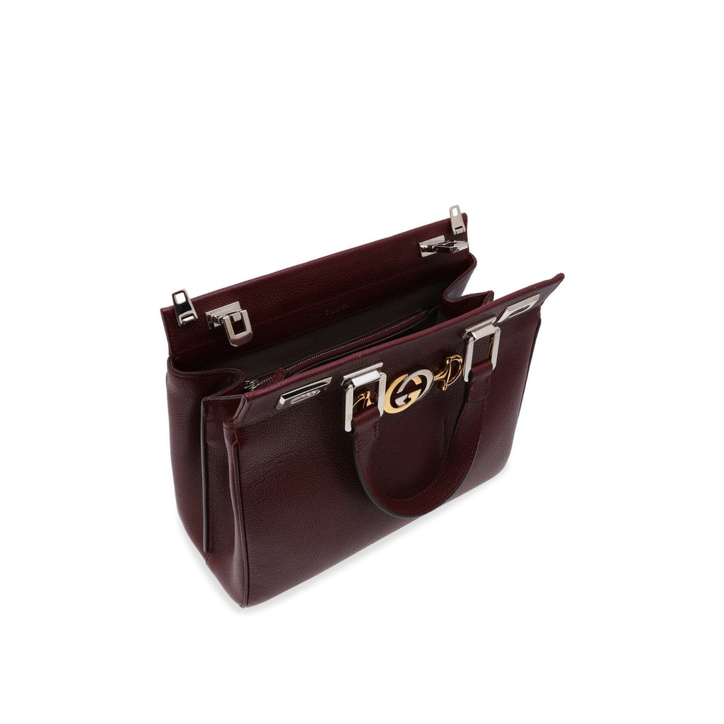 GUCCI Zumi Grainy Leather Small Top Handle Bag
