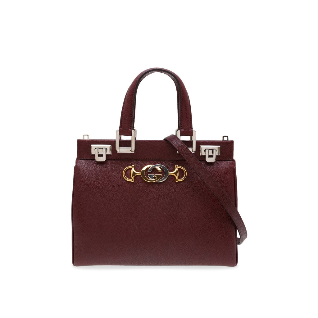 GUCCI Zumi Grainy Leather Small Top Handle Bag