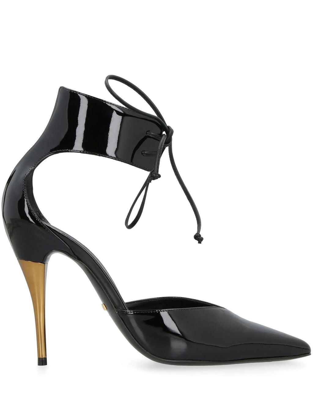 GUCCI PRISCILLA ANKLE CUFF PINK LEATHER POINTED TOE PUMPS