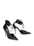 GUCCI PRISCILLA ANKLE CUFF PINK LEATHER POINTED TOE PUMPS