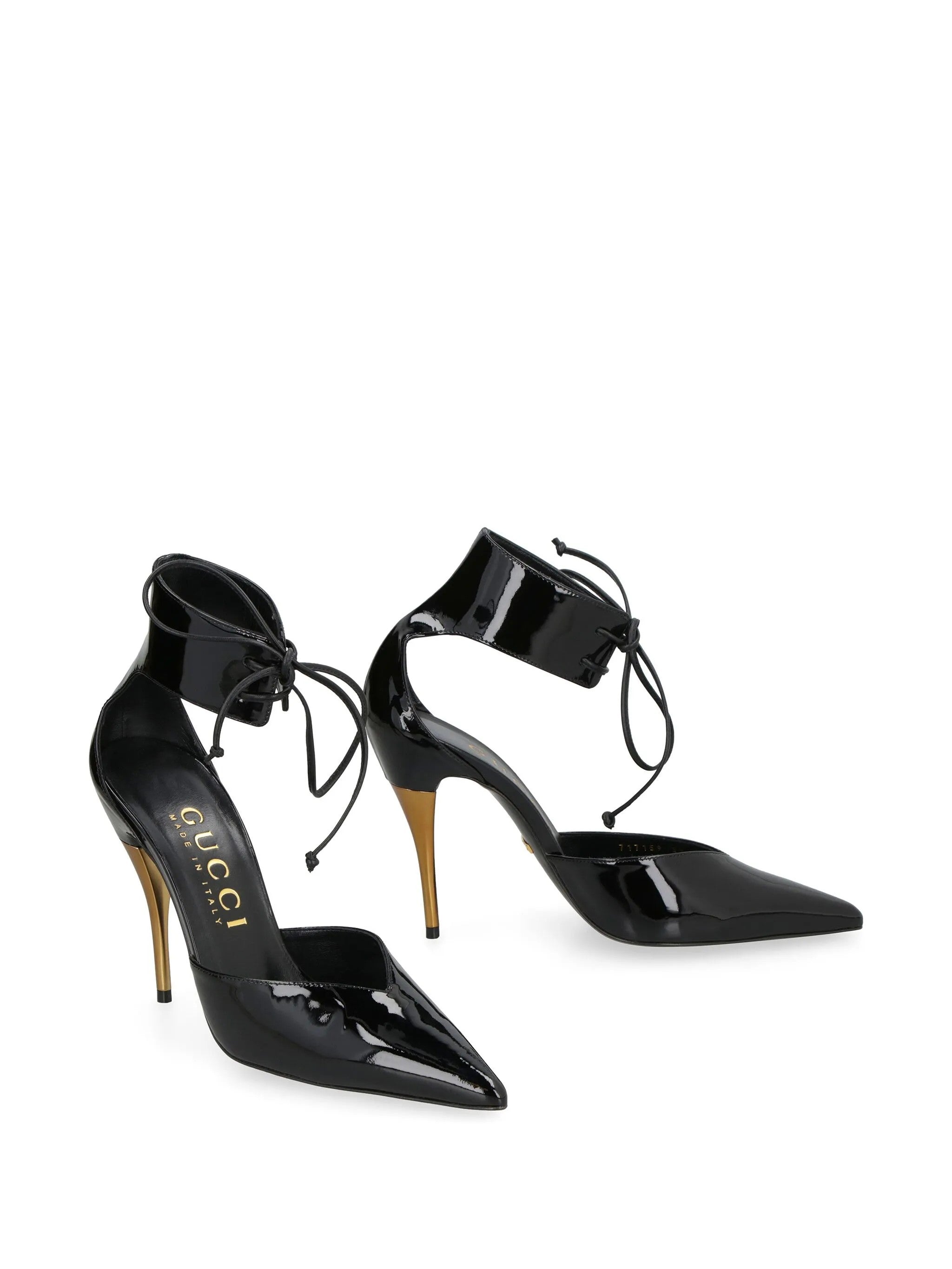 GUCCI PRISCILLA ANKLE CUFF PINK LEATHER POINTED TOE PUMPS
