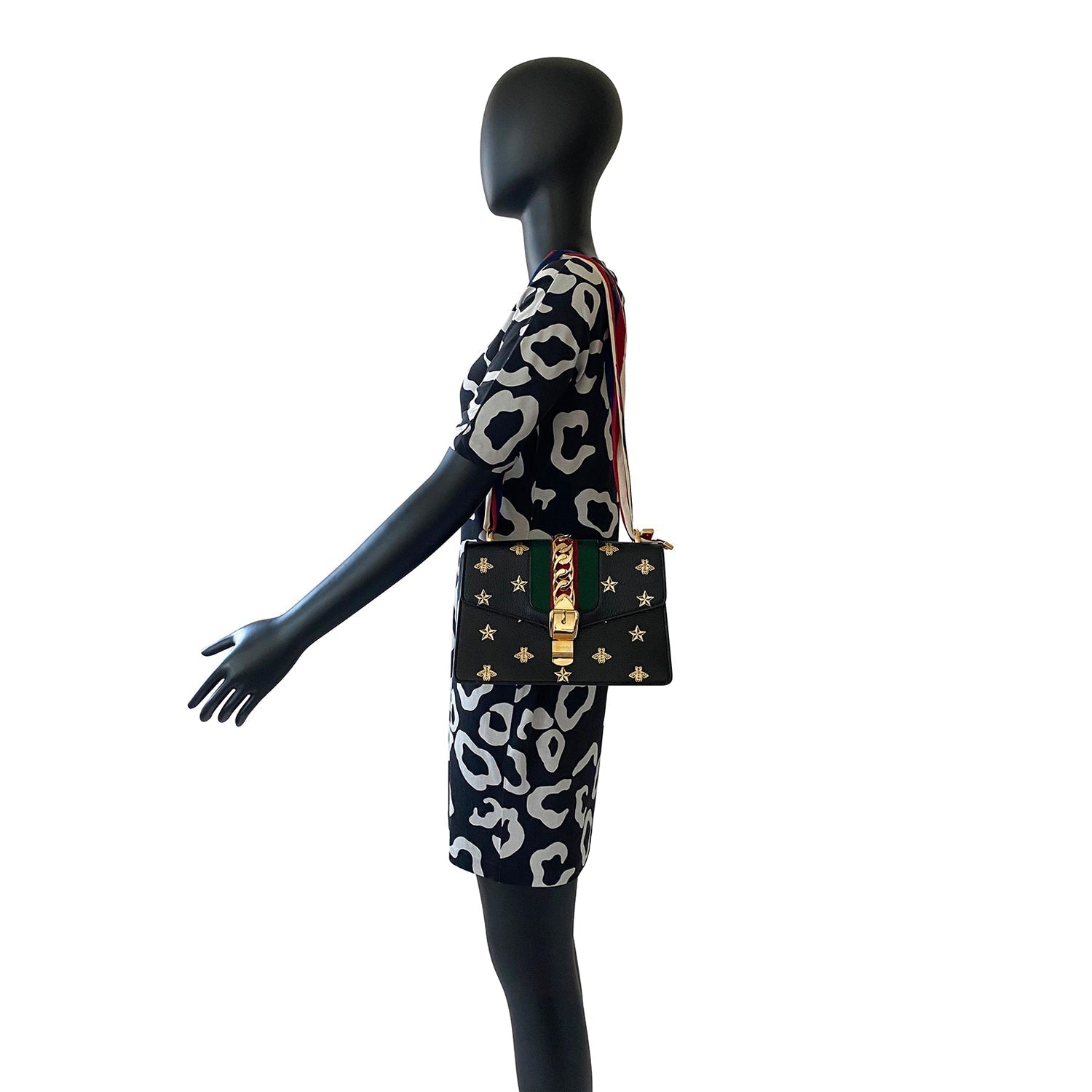 Gucci Small SyLouis Vuittonie Embroidered Shoulder Bag