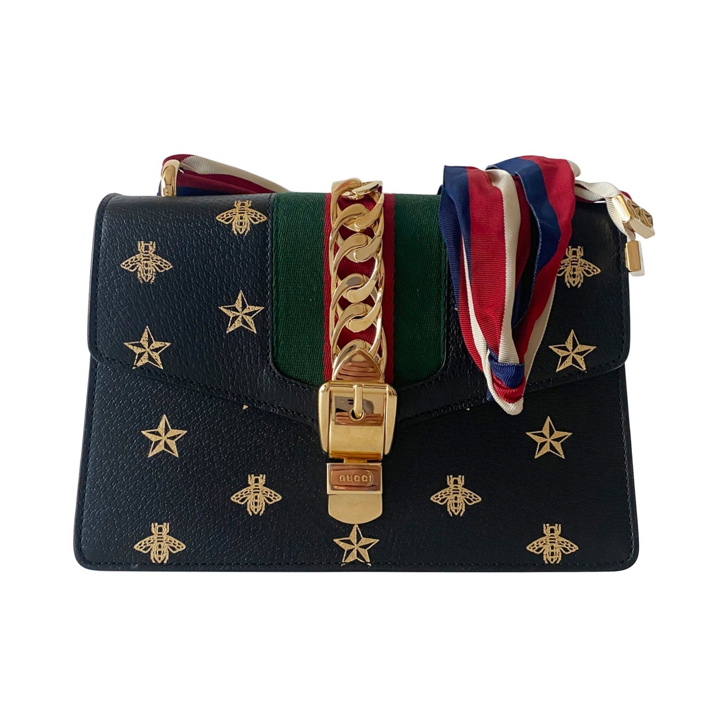 Gucci Small SyLouis Vuittonie Embroidered Shoulder Bag