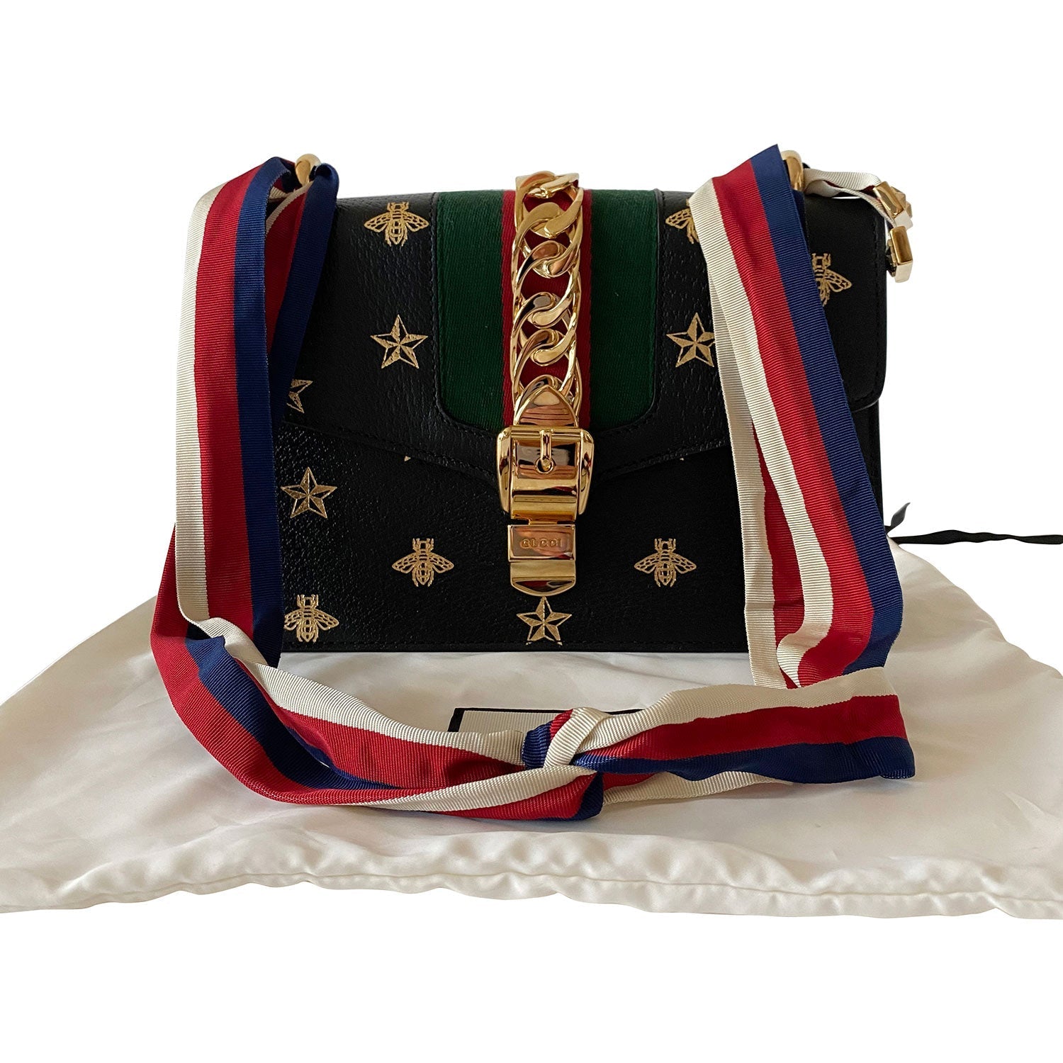 Gucci Small SyLouis Vuittonie Embroidered Shoulder Bag