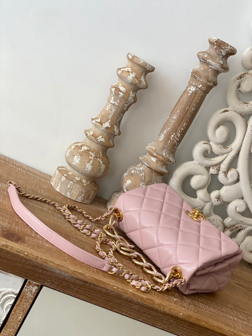 Chanel Classic Diamond Flap Bag Light PiNike For Women, Women’s Bags 9.1in/23cm
